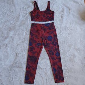 New Free People Lose Control Floral Leggings Bra Set
